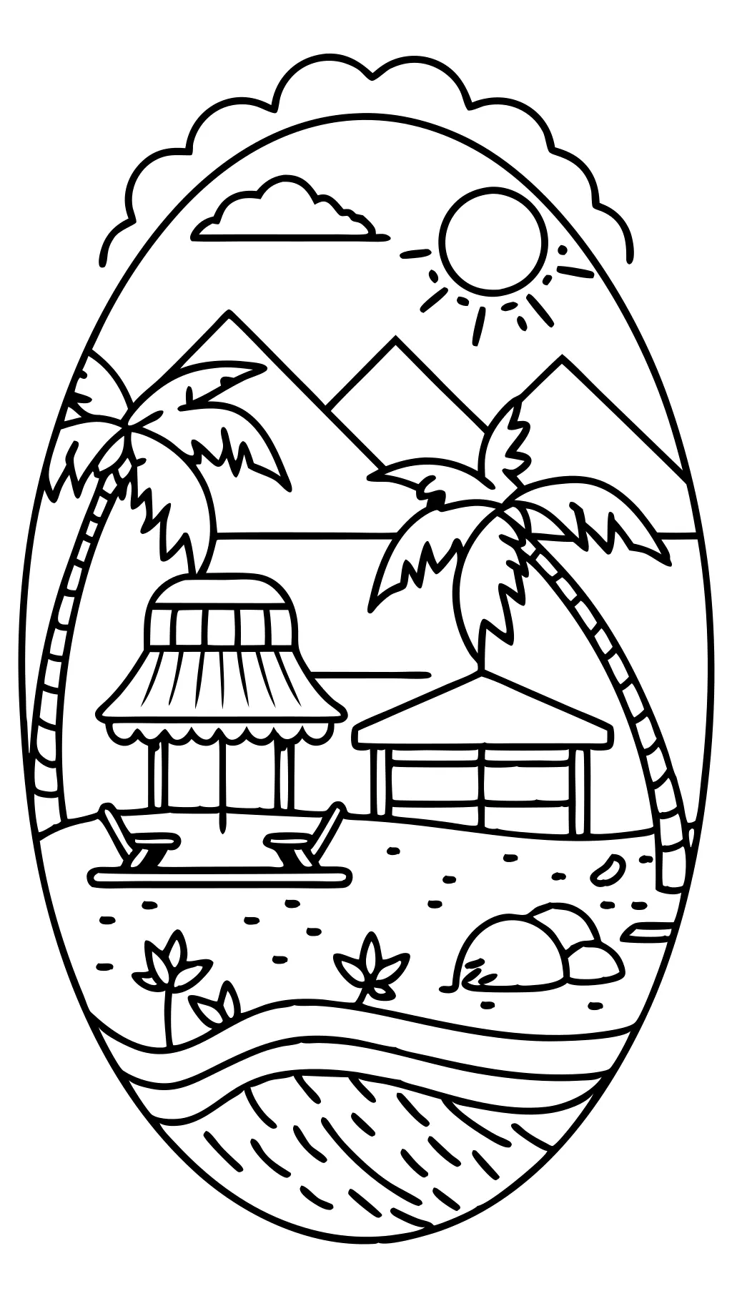 vacation coloring pages